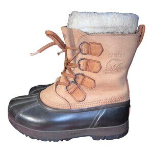 SOREL Caribou Waterproof Winter Snow Boots Womens NL1000-220 Nubuck Leather